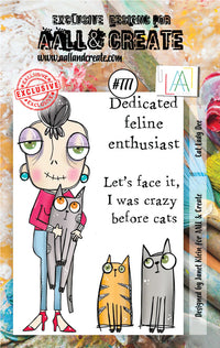 AALL & Create - A7 - Clear Stamps - 777 - Janet Klein - Cat Lady Dee