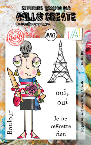 AALL & Create - A7 - Clear Stamps - 782 - Janet Klein - Oui Oui Dee