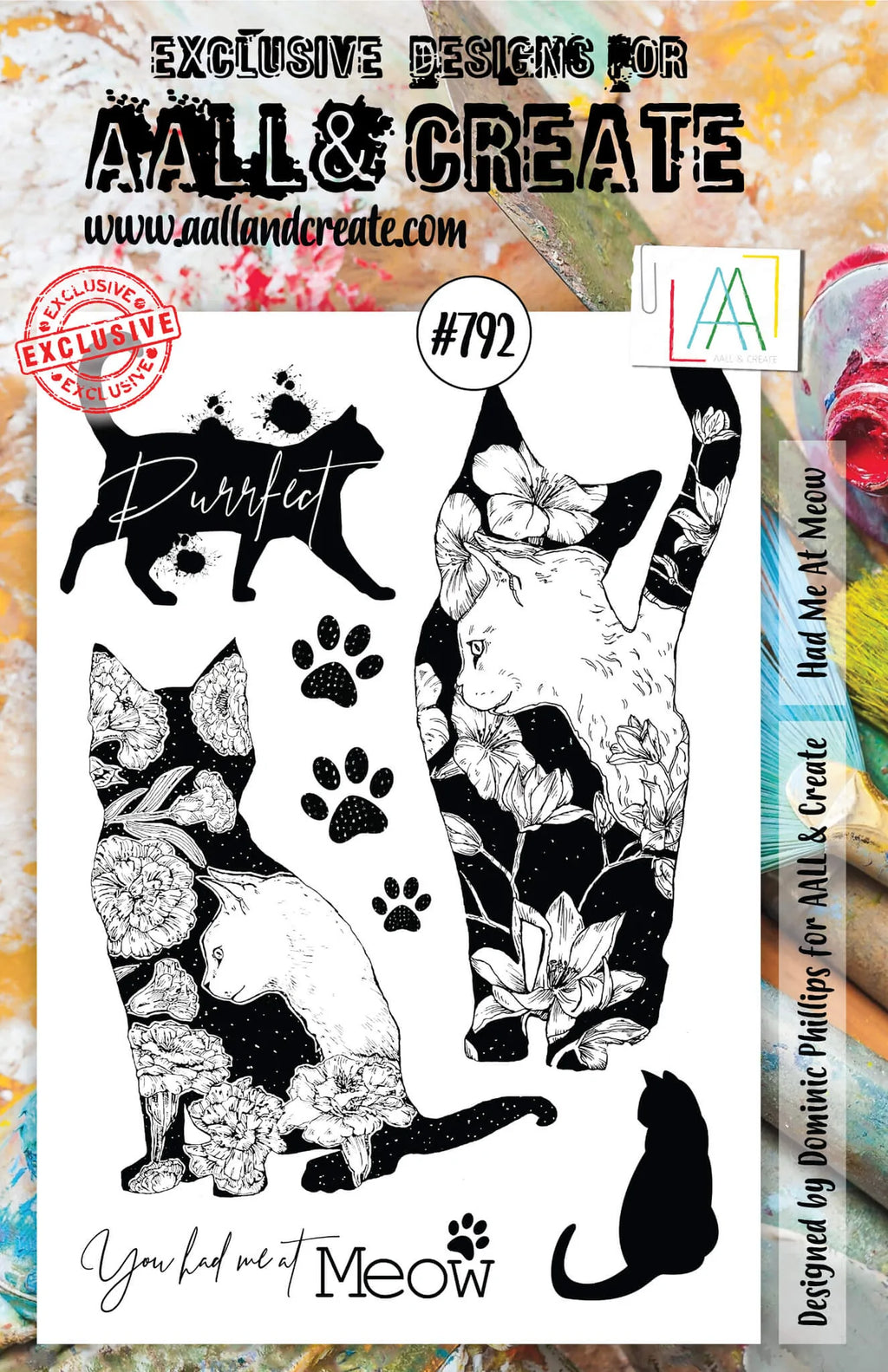 AALL & Create - A5 - Clear Stamps - 792 - Dominic Phillips - Had Me At Meow
