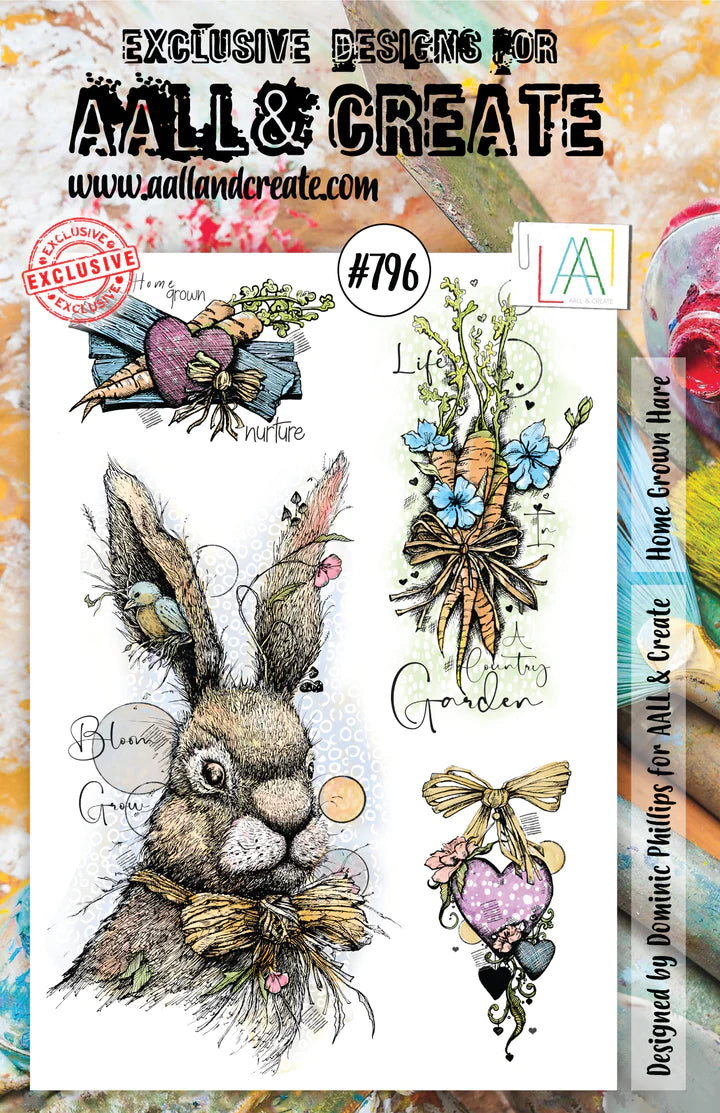 AALL & Create - A5 - Clear Stamps - 796 - Dominic Phillips - Home Grown Hare