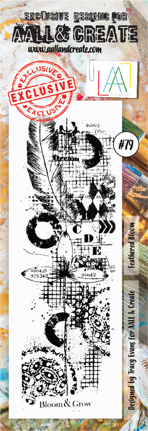 AALL & Create - Clear Border Stamp - #79 - Feather Bloom