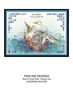 Pink Ink Designs - Clear Photopolymer Stamps - Rub A Dub Dub