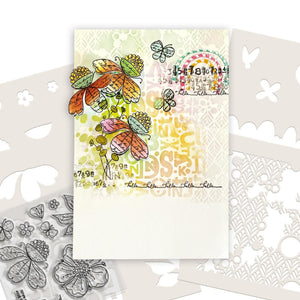 Polkadoodles - Clear Polymer Stamp Set - Funky Daisy Smile