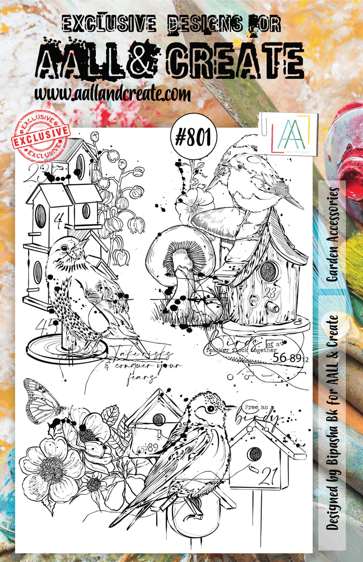 AALL & Create - A5 - Clear Stamps - 801 - Bipasha BK - Garden Accessories
