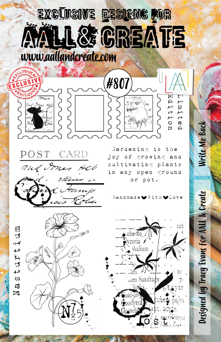 AALL & Create - A5 - Clear Stamps - 807 - Tracy Evans - Write Me Back