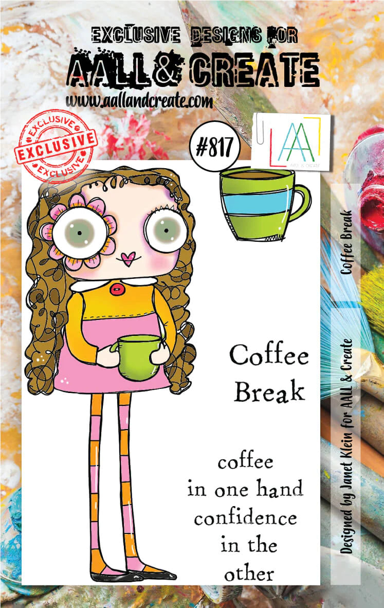 AALL & Create - A7 - Clear Stamps - 817 - Janet Klein - Coffee Break