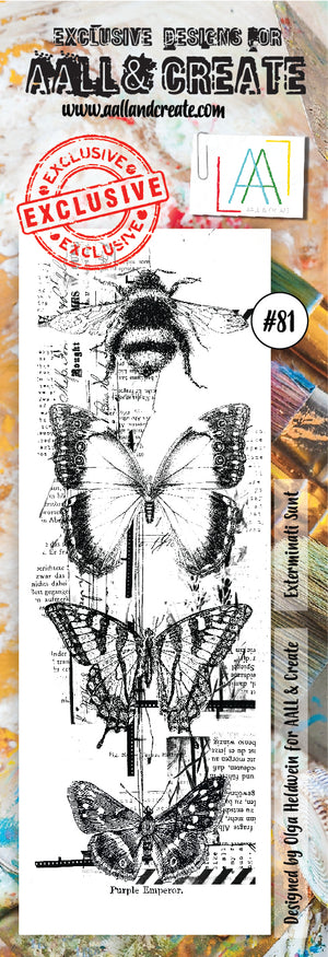 AALL & Create - Clear Border Stamp - #81 - Exterminati Sunt - Butterflies