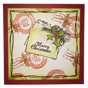 Hobby Art Stamps - Clear Polymer Stamp Set - Christmas Post (retired)