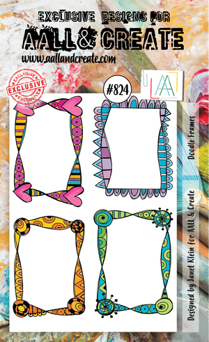 AALL & Create - A6 - Clear Stamps - 824 - Janet Klein - Doodle Frames
