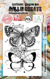 AALL & Create - A7 - Clear Stamps - 826 - Bipasha BK - Delicate Wings