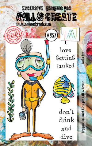 AALL & Create - A7 - Clear Stamps - 857 - Janet Klein - Scuba Dee