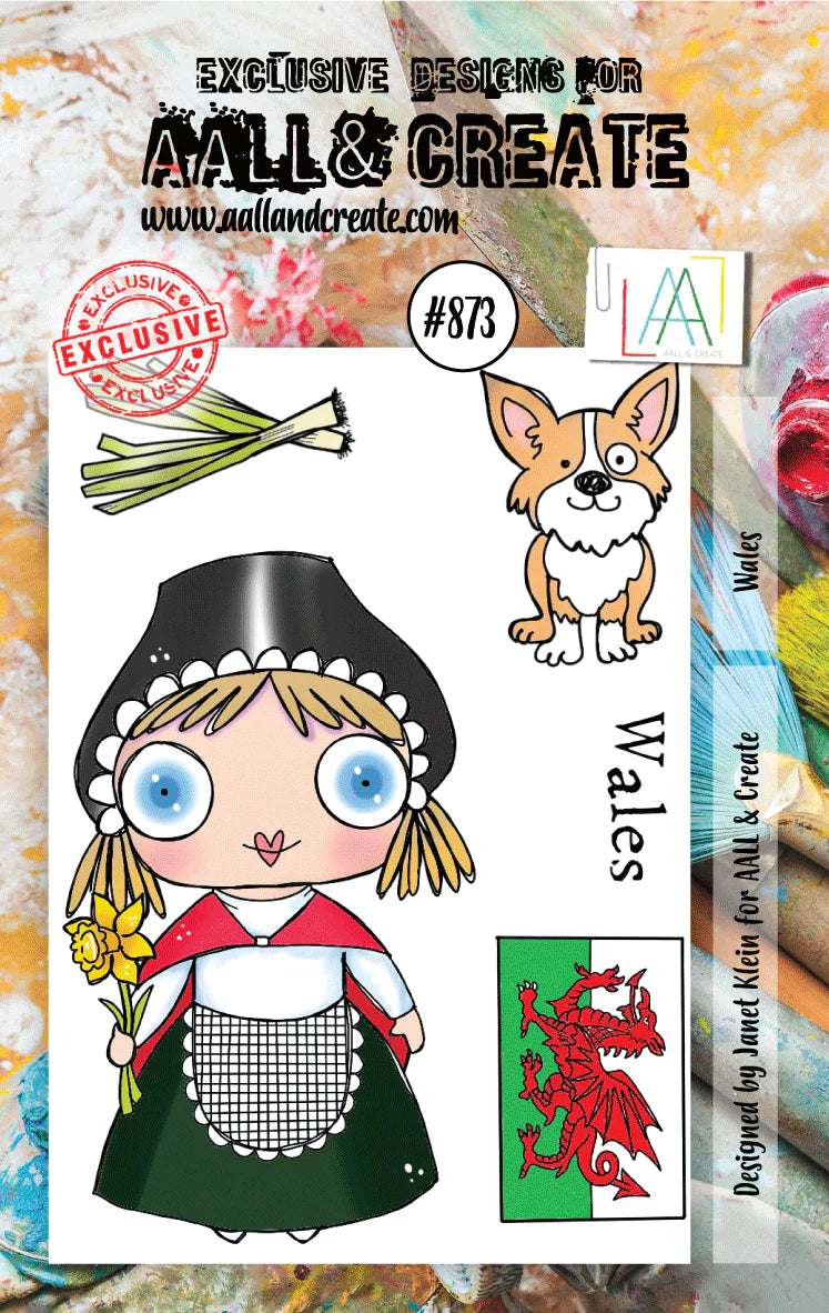 AALL & Create - A7 - Clear Stamps - 873 - Janet Klein - Wales