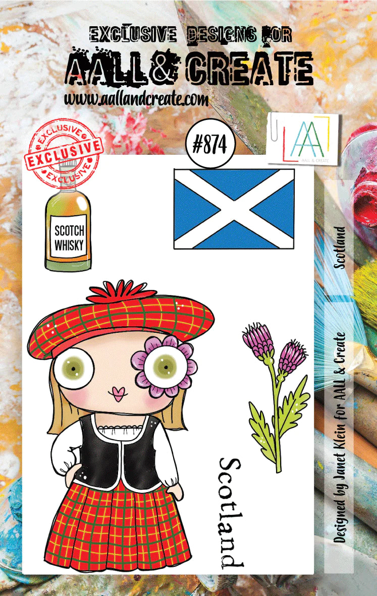 AALL & Create - A7 - Clear Stamps - 874 - Janet Klein - Scotland