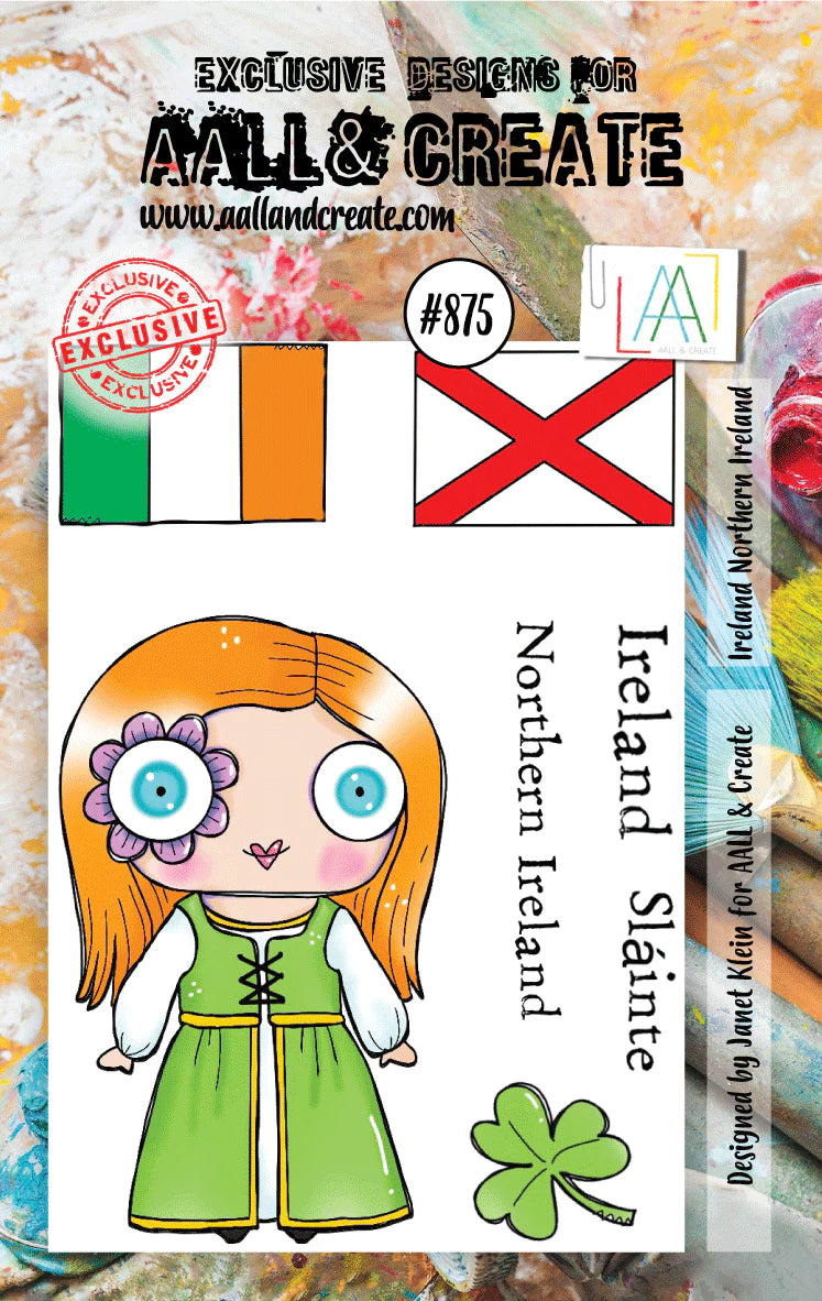 AALL & Create - A7 - Clear Stamps - 875 - Janet Klein - Ireland & Northern Ireland