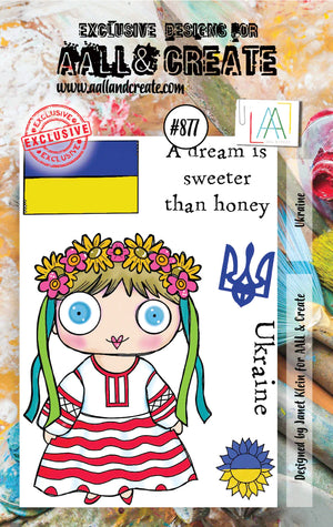 AALL & Create - A7 - Clear Stamps - 877 - Janet Klein - Ukraine