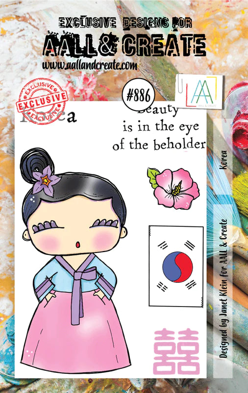 AALL & Create - A7 - Clear Stamps - 886 - Janet Klein - Korea