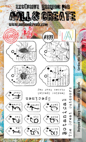 AALL & Create - A6 - Clear Stamp - 899 - Tracy Evans - Garden Mix Tagged