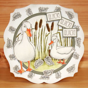 Hobby Art Stamps - Clear Polymer Stamp Set - Quackers