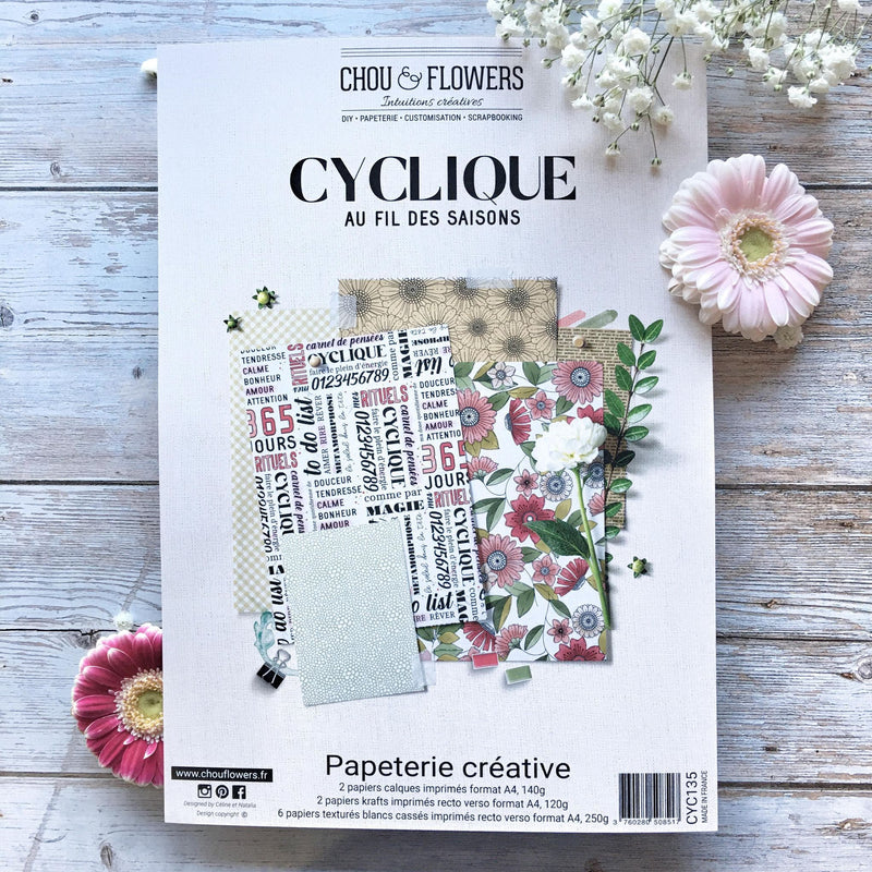 Chou & Flowers - A4 - Papers - Cyclique Paper Collection - Paper Pad