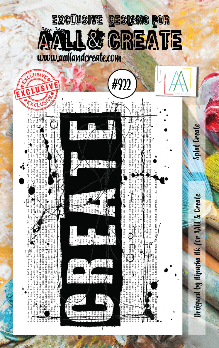 AALL & Create - A7 - Clear Stamps - 922 - Bipasha BK - Splat Create