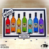 Visible Image - 99% Chance of Wine - Clear Polymer Stamp Set