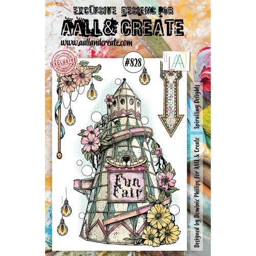 AALL & Create - A5 - Clear Stamps - 828 - Dominic Phillips - Spiraling Delights