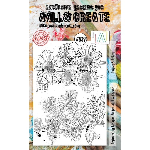AALL & Create - A6 - Clear Stamps - 839 - Bipasha BK - Daisies & Others