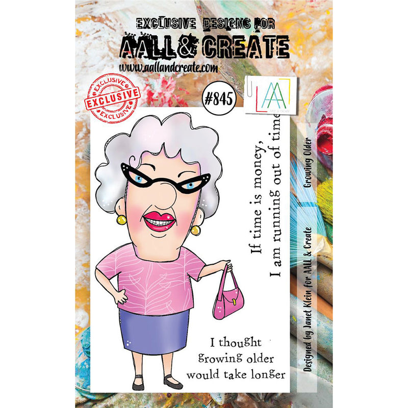 AALL & Create - A7 - Clear Stamps - 845 - Janet Klein - Growing Older