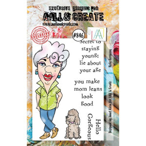 AALL & Create - A7 - Clear Stamps - 846 - Janet Klein - Hello Gorgeous