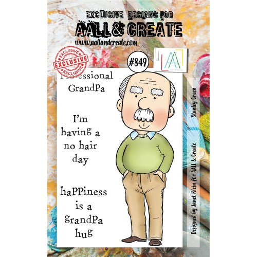 AALL & Create - A7 - Clear Stamps - 849 - Janet Klein - Stanley Green