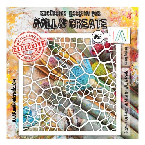 AALL & Create - Stencil - 55 - Crazy Paving