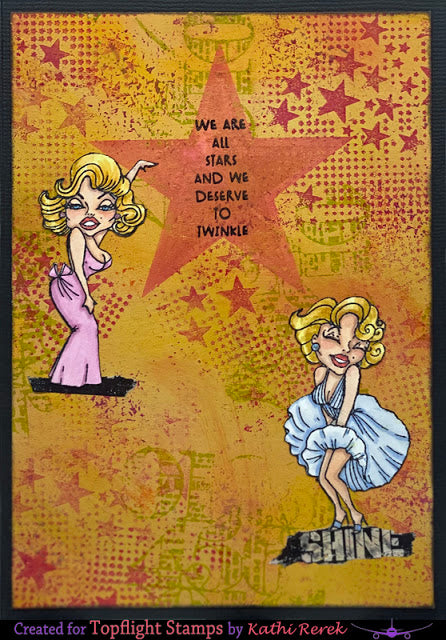 AALL & Create - A7 - Clear Stamps - 485 - Bipasha Bk - Reverse Stars