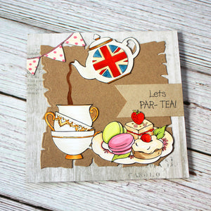 Hobby Art Stamps - Clear Polymer Stamp Set - Afternoon Tea