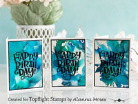 Craft Emotions - Clear Polymer Stamp Set - Handlettering - Happy Birthday & Numbers