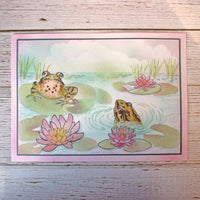 Hobby Art Stamps - Clear Polymer Stamp Set - A5 - Frogs