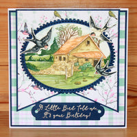 Hobby Art Stamps - Clear Polymer Stamp Set - A5 - Swallow Barn Scene It