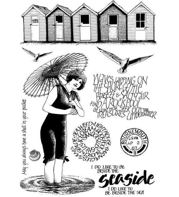 Crafty Individuals - Unmounted Rubber Stamp - 278 - Beside the Seaside