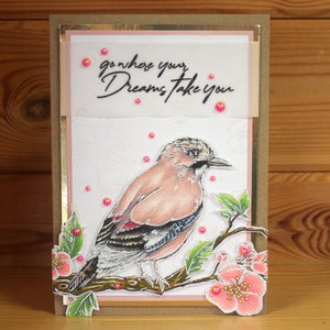 Hobby Art Stamps - Clear Polymer Stamp Set - A5 - Birds & Blooms
