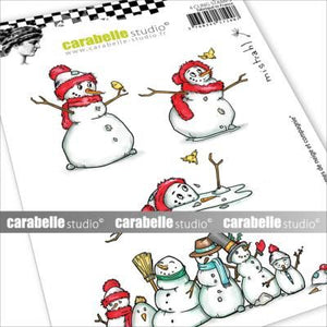 Carabelle Studio - A6 - Rubber Cling Stamp Set - Mistrahl - Snowman & Company
