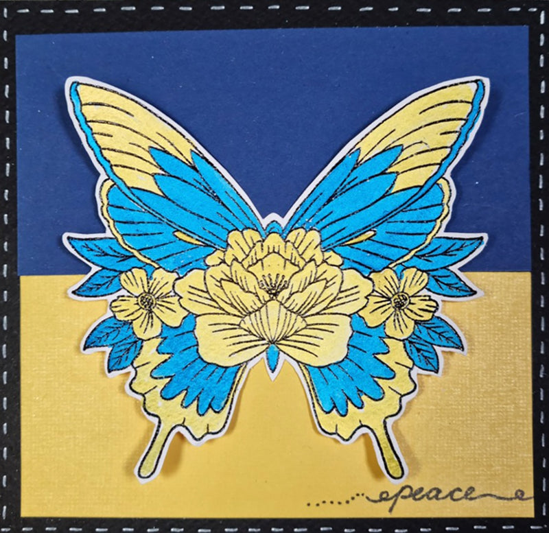 IndigoBlu - A5 - Cling Mounted Stamp - Butterfly Dance