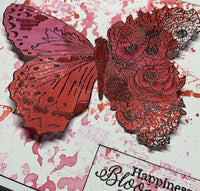 IndigoBlu - A5 - Cling Mounted Stamp - Butterfly Dance