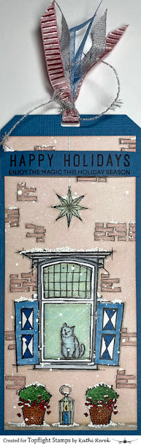 Craft Emotions - A6 - Clear Polymer Stamp Set - Carla Kamphuis - Christmas Decorated Old Window