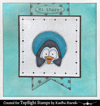 Craft Emotions - A6 - Clear Polymer Stamps - Penguins 2
