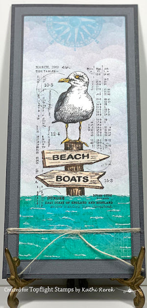 Crafty Individuals - Unmounted Rubber Stamp - 576 - Counting Seagulls