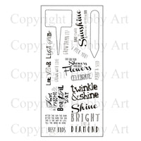 Hobby Art Stamps - Clear Polymer Stamp Set - Brighten Your Day