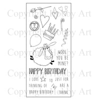 Hobby Art Stamps - Clear Polymer Stamp Set - Thinking of Ewe