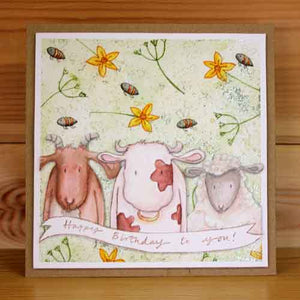 Hobby Art Stamps - Clear Polymer Stamp Set - Farmyard Friends
