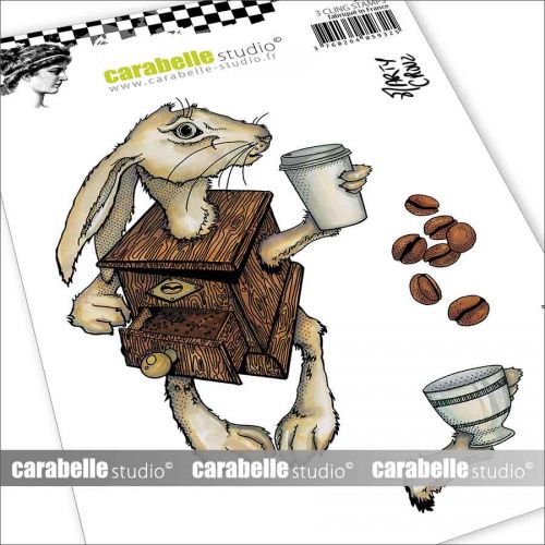 Carabelle Studio - Rubber Cling Stamp A6 - Caffiene - Marty Crouz
