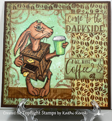 Carabelle Studio - Rubber Cling Stamp A6 - Caffiene - Marty Crouz