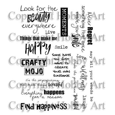 Hobby Art Stamps - Clear Polymer Stamp Set - A5 - Catch the Moments